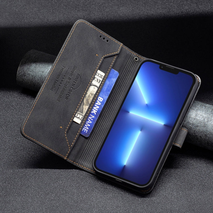 For iPhone 13 Pro Max Magnetic Clasp RFID Blocking Anti-Theft Leather Case with Holder & Card Slots & Wallet