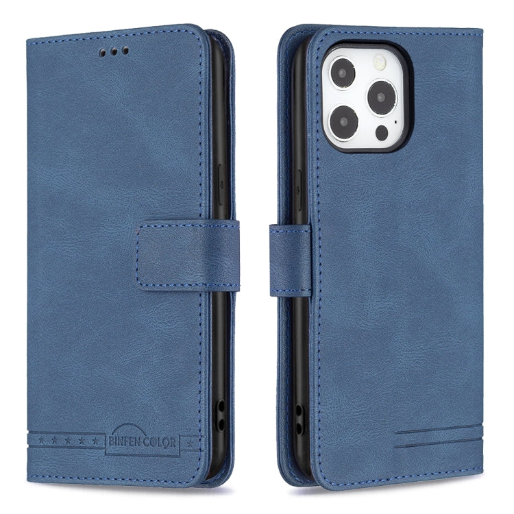 For iPhone 13 Pro Max Magnetic Clasp RFID Blocking Anti-Theft Leather Case with Holder & Card Slots & Wallet