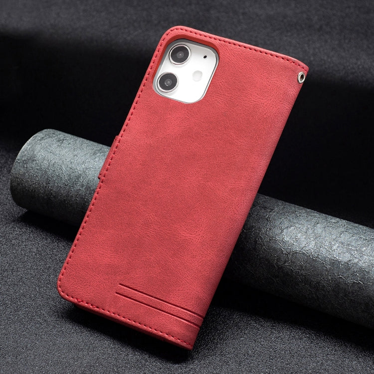 For iPhone 13 Magnetic Clasp RFID Blocking Anti-Theft Leather Case with Holder & Card Slots & Wallet For iPhone 12 mini