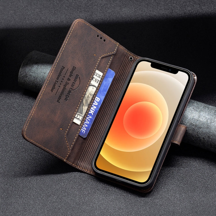 For iPhone 13 Magnetic Clasp RFID Blocking Anti-Theft Leather Case with Holder & Card Slots & Wallet For iPhone 12 mini