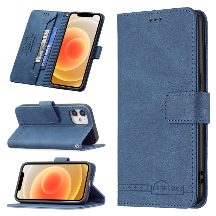 For iPhone 13 Magnetic Clasp RFID Blocking Anti-Theft Leather Case with Holder & Card Slots & Wallet For iPhone 12 mini