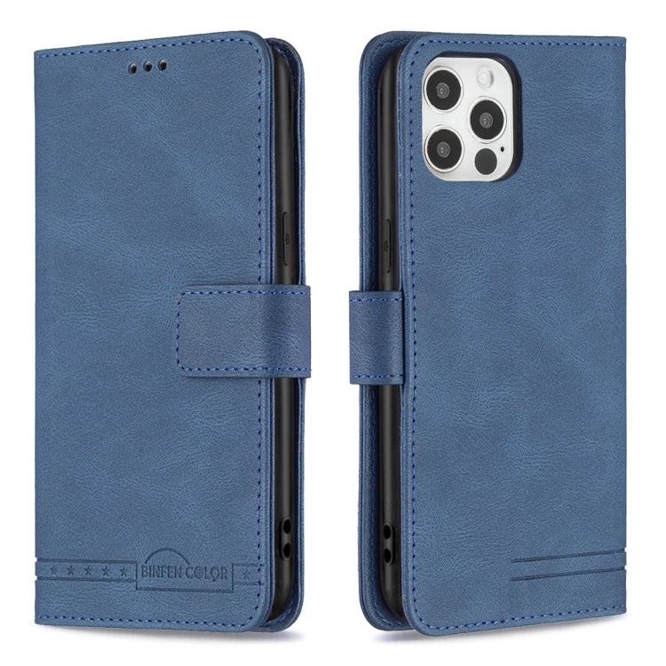 For iPhone 12 / 12 Pro Magnetic Clasp RFID Blocking Anti-Theft Leather Case with Holder & Card Slots & Wallet