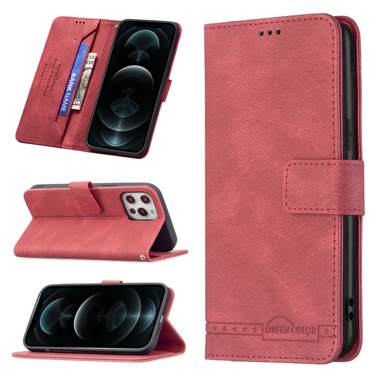 For iPhone 12 Pro Max Magnetic Clasp RFID Blocking Anti-Theft Leather Case with Holder & Card Slots & Wallet