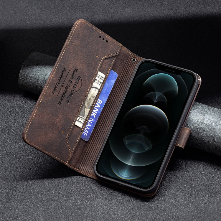 For iPhone 12 Pro Max Magnetic Clasp RFID Blocking Anti-Theft Leather Case with Holder & Card Slots & Wallet