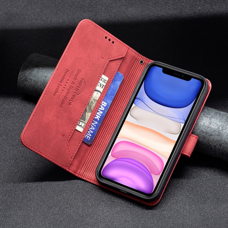 For iPhone 11 Magnetic Clasp RFID Blocking Anti-Theft Leather Case with Holder & Card Slots & Wallet
