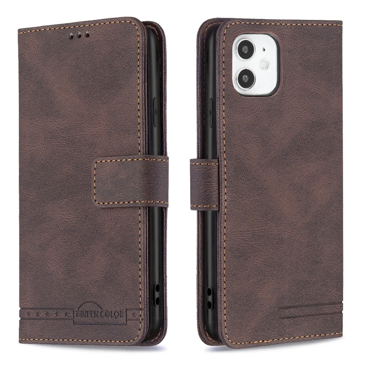 For iPhone 11 Magnetic Clasp RFID Blocking Anti-Theft Leather Case with Holder & Card Slots & Wallet