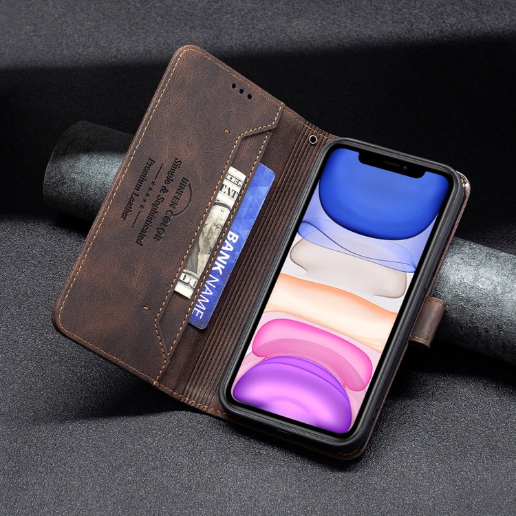 For iPhone 11 Magnetic Clasp RFID Blocking Anti-Theft Leather Case with Holder & Card Slots & Wallet