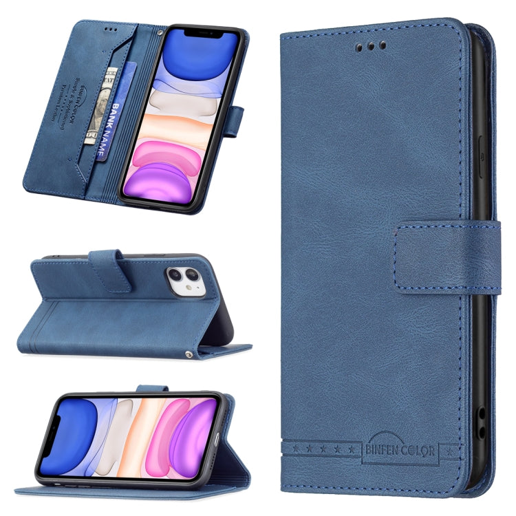 For iPhone 11 Magnetic Clasp RFID Blocking Anti-Theft Leather Case with Holder & Card Slots & Wallet