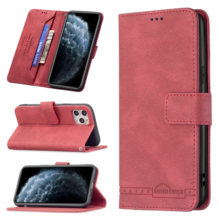 For iPhone 11 Pro Magnetic Clasp RFID Blocking Anti-Theft Leather Case with Holder & Card Slots & Wallet
