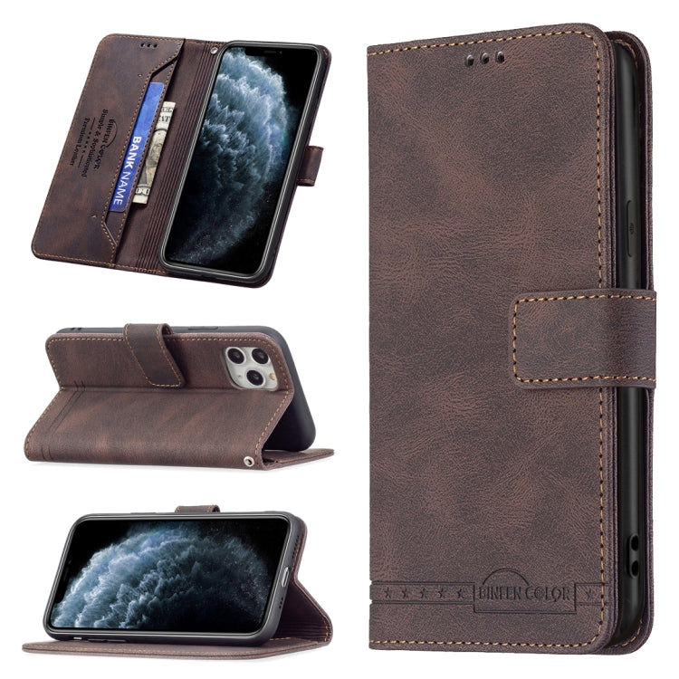 For iPhone 11 Pro Magnetic Clasp RFID Blocking Anti-Theft Leather Case with Holder & Card Slots & Wallet