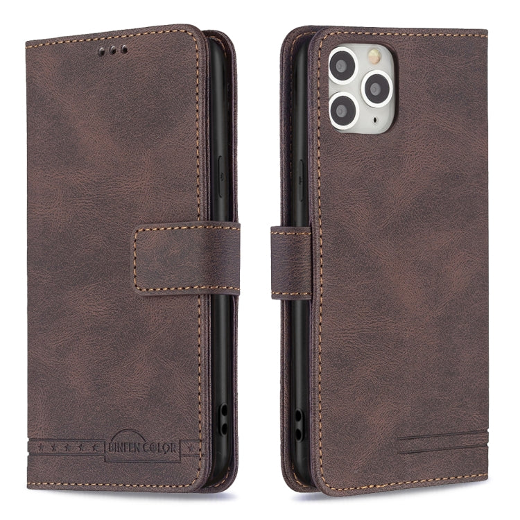For iPhone 11 Pro Magnetic Clasp RFID Blocking Anti-Theft Leather Case with Holder & Card Slots & Wallet