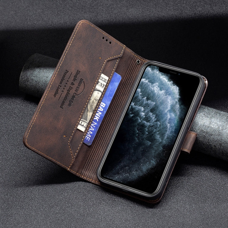 For iPhone 11 Pro Magnetic Clasp RFID Blocking Anti-Theft Leather Case with Holder & Card Slots & Wallet