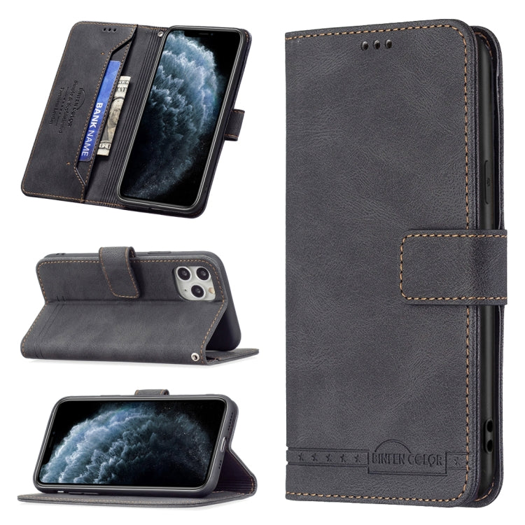 For iPhone 11 Pro Magnetic Clasp RFID Blocking Anti-Theft Leather Case with Holder & Card Slots & Wallet