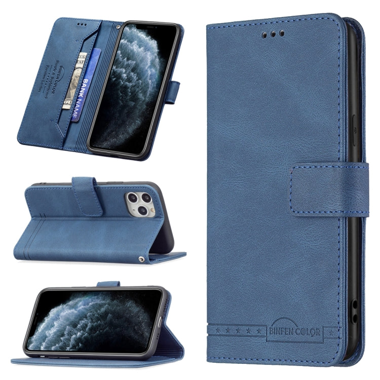 For iPhone 11 Pro Magnetic Clasp RFID Blocking Anti-Theft Leather Case with Holder & Card Slots & Wallet