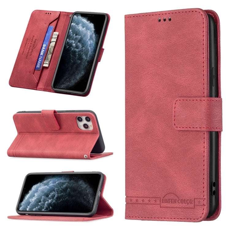 For iPhone 11 Pro Max Magnetic Clasp RFID Blocking Anti-Theft Leather Case with Holder & Card Slots & Wallet