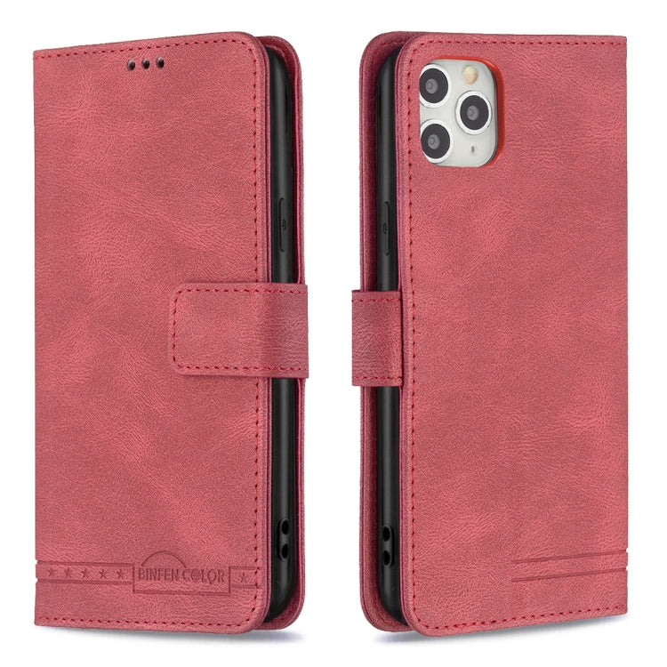 For iPhone 11 Pro Max Magnetic Clasp RFID Blocking Anti-Theft Leather Case with Holder & Card Slots & Wallet
