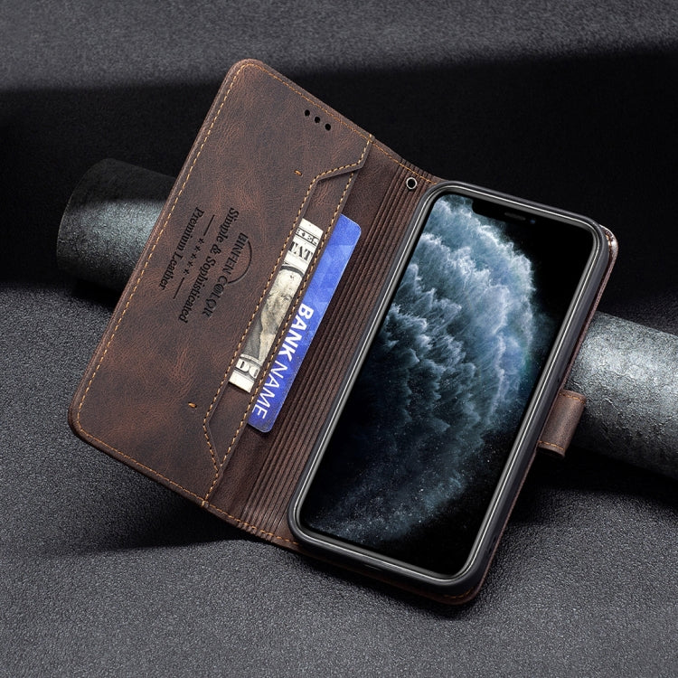 For iPhone 11 Pro Max Magnetic Clasp RFID Blocking Anti-Theft Leather Case with Holder & Card Slots & Wallet