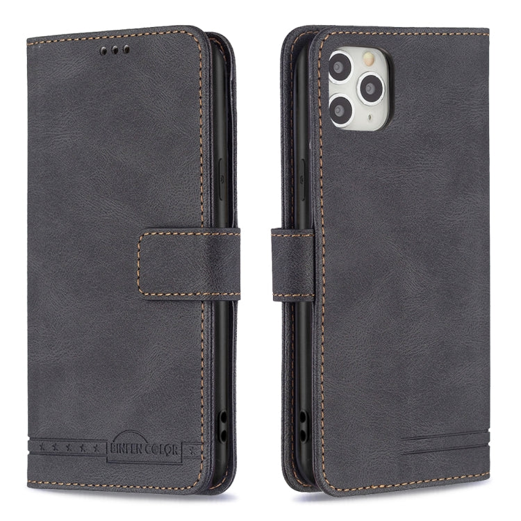 For iPhone 11 Pro Max Magnetic Clasp RFID Blocking Anti-Theft Leather Case with Holder & Card Slots & Wallet