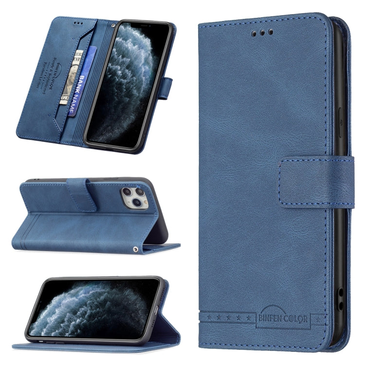 For iPhone 11 Pro Max Magnetic Clasp RFID Blocking Anti-Theft Leather Case with Holder & Card Slots & Wallet