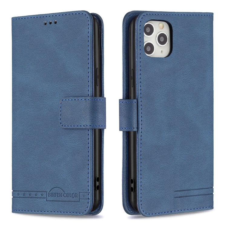 For iPhone 11 Pro Max Magnetic Clasp RFID Blocking Anti-Theft Leather Case with Holder & Card Slots & Wallet