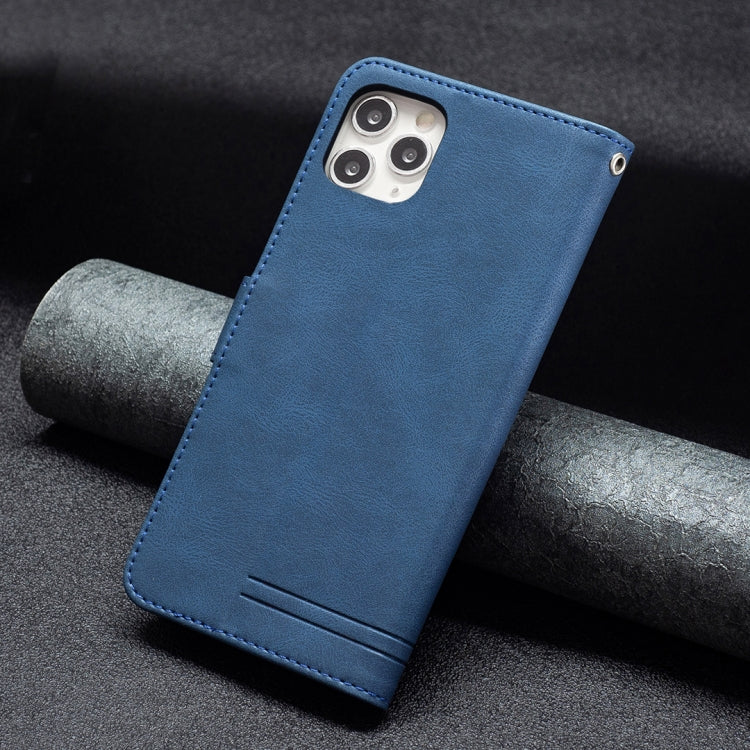 For iPhone 11 Pro Max Magnetic Clasp RFID Blocking Anti-Theft Leather Case with Holder & Card Slots & Wallet