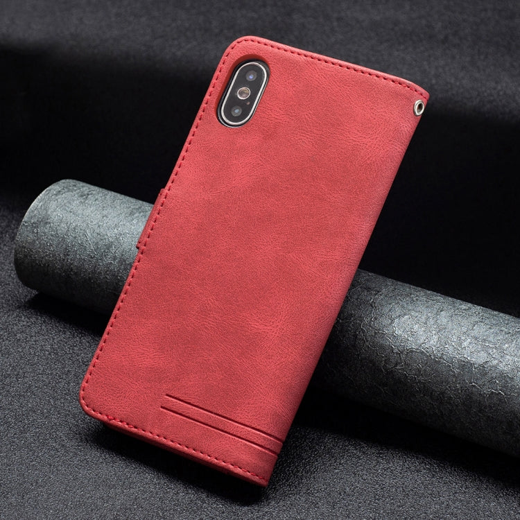 For iPhone X / XS Magnetic Clasp RFID Blocking Anti-Theft Leather Case with Holder & Card Slots & Wallet
