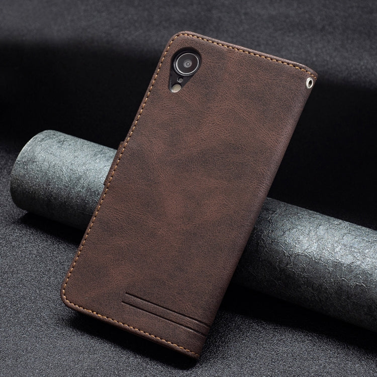 For iPhone XR Magnetic Clasp RFID Blocking Anti-Theft Leather Case with Holder & Card Slots & Wallet