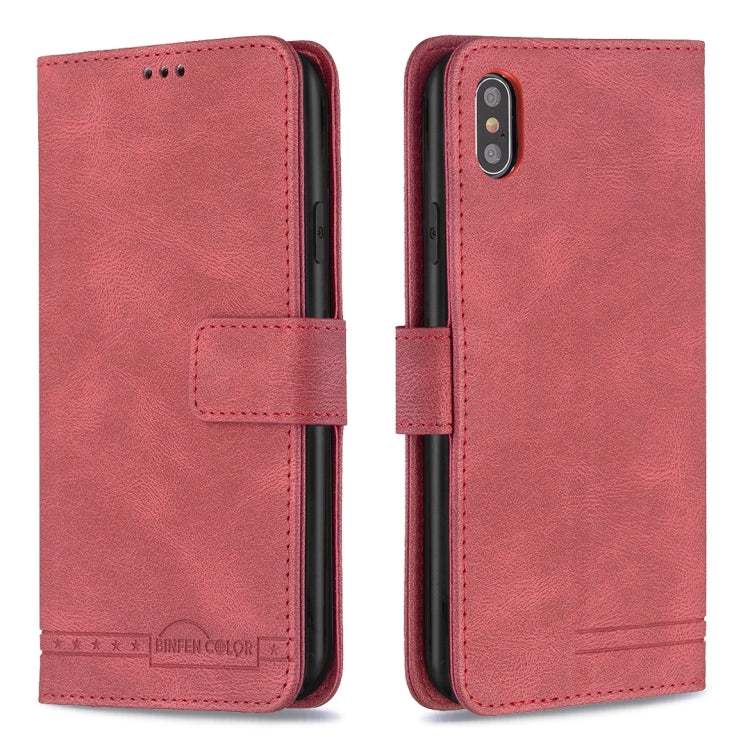 For iPhone XS Max Magnetic Clasp RFID Blocking Anti-Theft Leather Case with Holder & Card Slots & Wallet