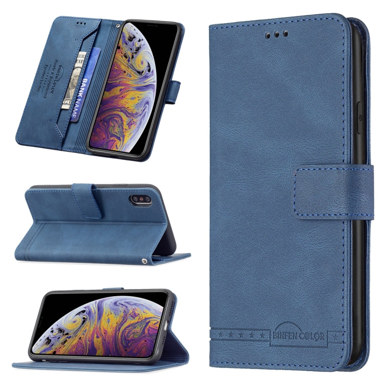 For iPhone XS Max Magnetic Clasp RFID Blocking Anti-Theft Leather Case with Holder & Card Slots & Wallet