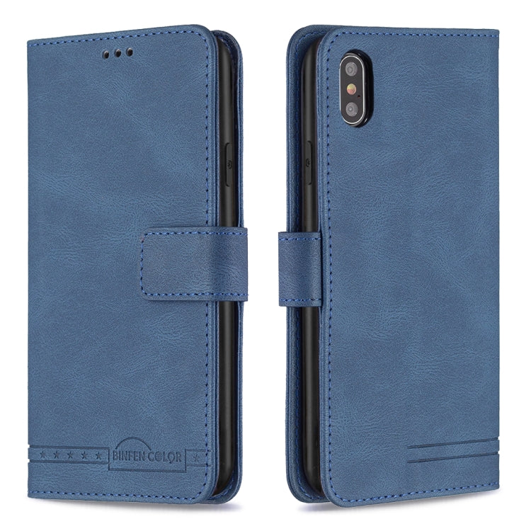 For iPhone XS Max Magnetic Clasp RFID Blocking Anti-Theft Leather Case with Holder & Card Slots & Wallet