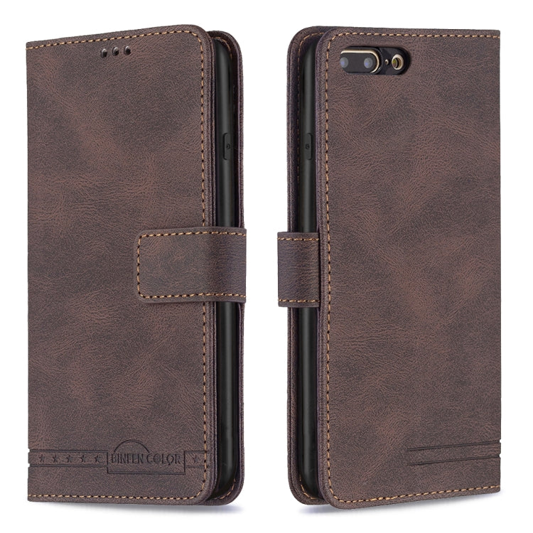 Magnetic Clasp RFID Blocking Anti-Theft Leather Case with Holder & Card Slots & Wallet For iPhone 7 Plus / 8 Plus
