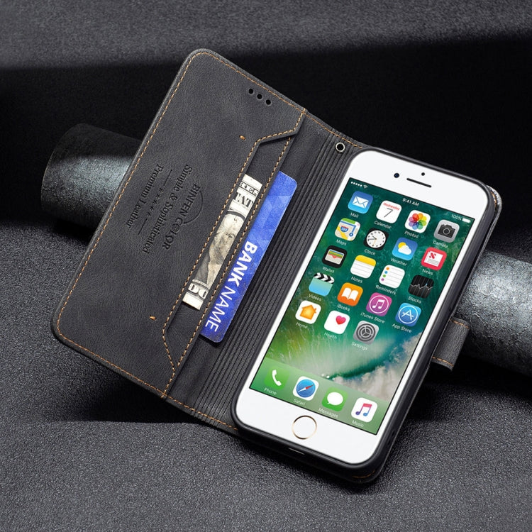 Magnetic Clasp RFID Blocking Anti-Theft Leather Case with Holder & Card Slots & Wallet For iPhone 7 Plus / 8 Plus