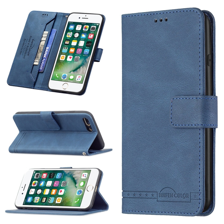 Magnetic Clasp RFID Blocking Anti-Theft Leather Case with Holder & Card Slots & Wallet For iPhone 7 Plus / 8 Plus