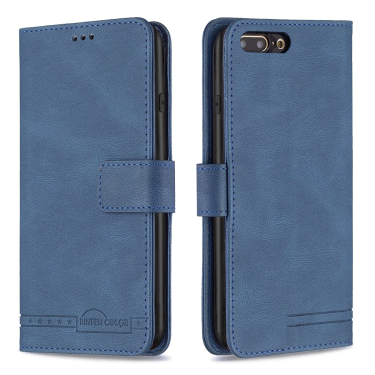 Magnetic Clasp RFID Blocking Anti-Theft Leather Case with Holder & Card Slots & Wallet For iPhone 7 Plus / 8 Plus