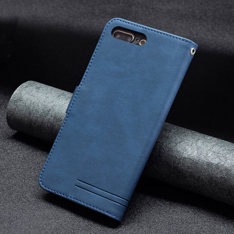 Magnetic Clasp RFID Blocking Anti-Theft Leather Case with Holder & Card Slots & Wallet For iPhone 7 Plus / 8 Plus