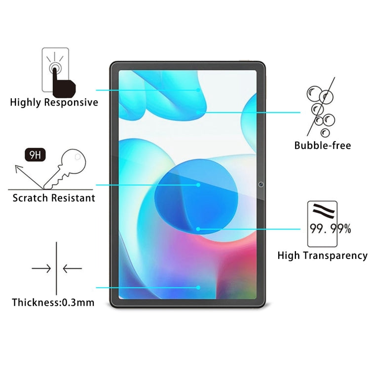 For OPPO Realme Pad 2 PCS 9H 2.5D Explosion-proof Tempered Tablet Glass Film
