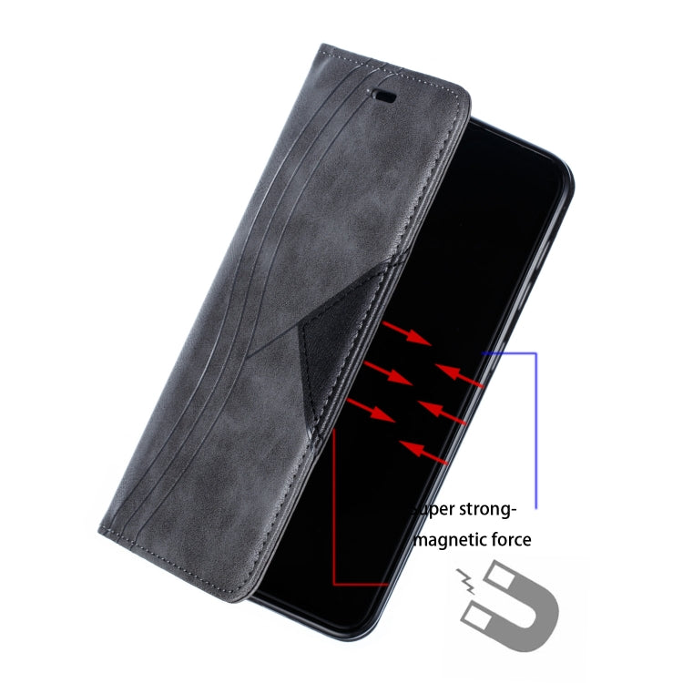 For Galaxy A10 Splicing Color Magnetic Hem Horizontal Flip Leather Case with Holder & Card Slots