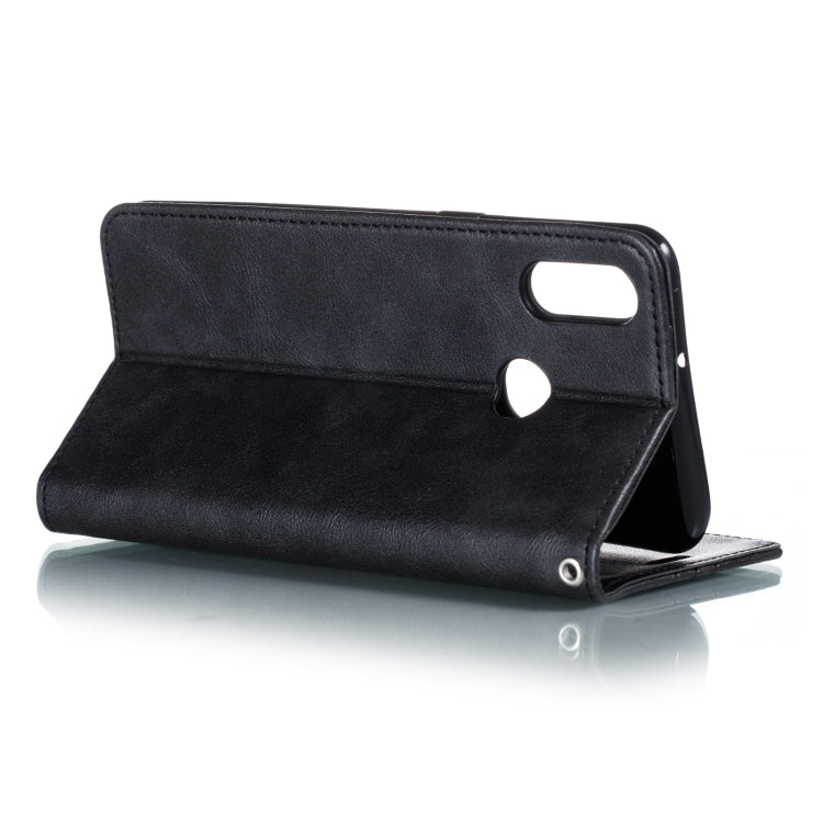 For Galaxy A10s Splicing Color Magnetic Hem Horizontal Flip Leather Case with Holder & Card Slots