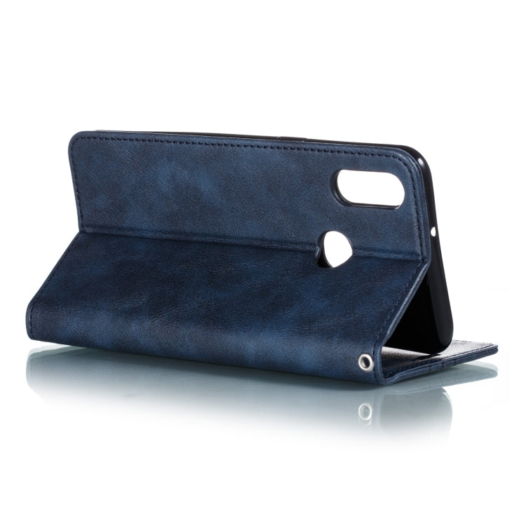 For Galaxy A10s Splicing Color Magnetic Hem Horizontal Flip Leather Case with Holder & Card Slots