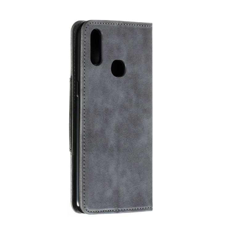 For Galaxy A10s Splicing Color Magnetic Hem Horizontal Flip Leather Case with Holder & Card Slots