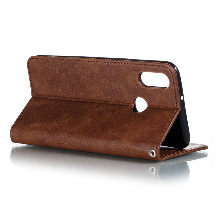 For Galaxy A10s Splicing Color Magnetic Hem Horizontal Flip Leather Case with Holder & Card Slots