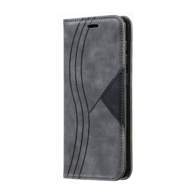 For Galaxy A20 / A30 Splicing Color Magnetic Hem Horizontal Flip Leather Case with Holder & Card Slots