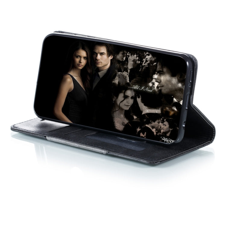 For Galaxy A20e Splicing Color Magnetic Hem Horizontal Flip Leather Case with Holder & Card Slots