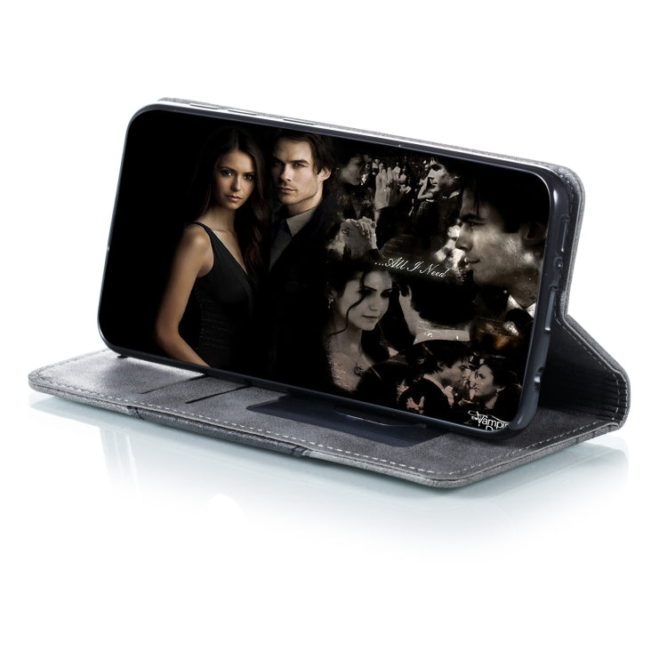 For Galaxy A20e Splicing Color Magnetic Hem Horizontal Flip Leather Case with Holder & Card Slots