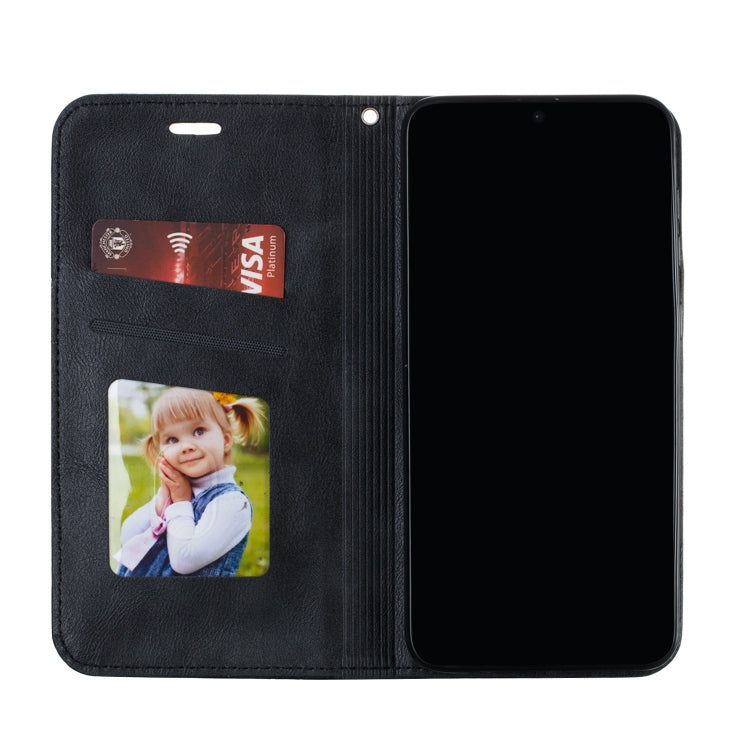 For Galaxy A50 Splicing Color Magnetic Hem Horizontal Flip Leather Case with Holder & Card Slots
