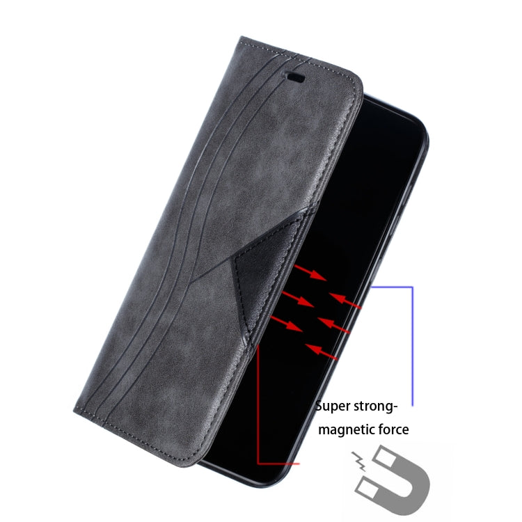 For Galaxy A50 Splicing Color Magnetic Hem Horizontal Flip Leather Case with Holder & Card Slots