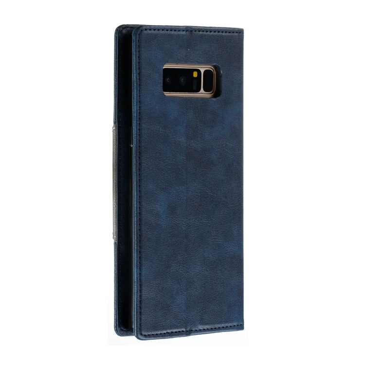 For Galaxy Note 8 Splicing Color Magnetic Hem Horizontal Flip Leather Case with Holder & Card Slots