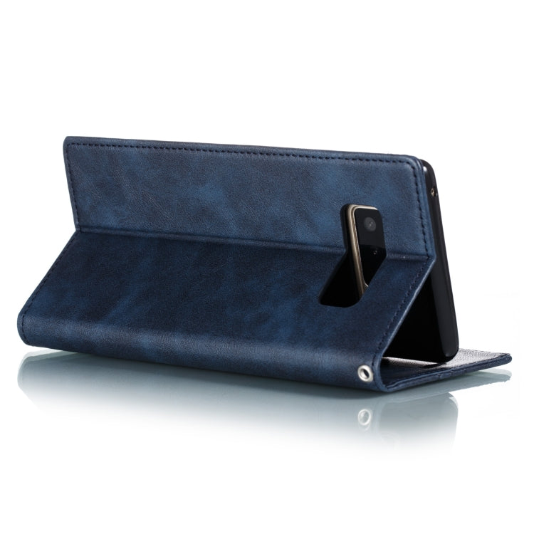 For Galaxy Note 8 Splicing Color Magnetic Hem Horizontal Flip Leather Case with Holder & Card Slots