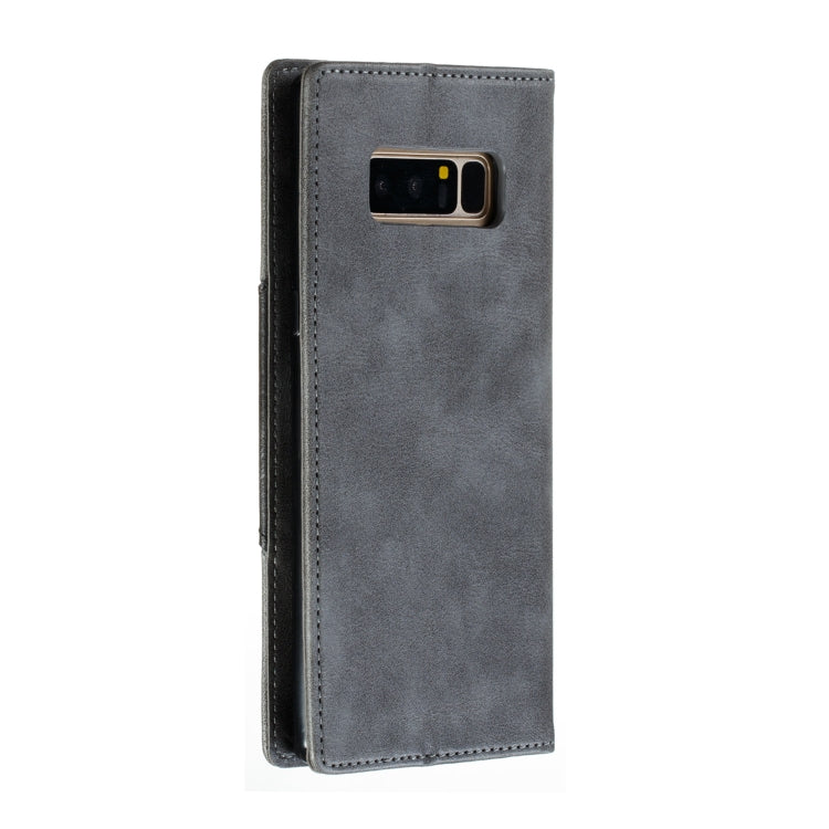 For Galaxy Note 8 Splicing Color Magnetic Hem Horizontal Flip Leather Case with Holder & Card Slots