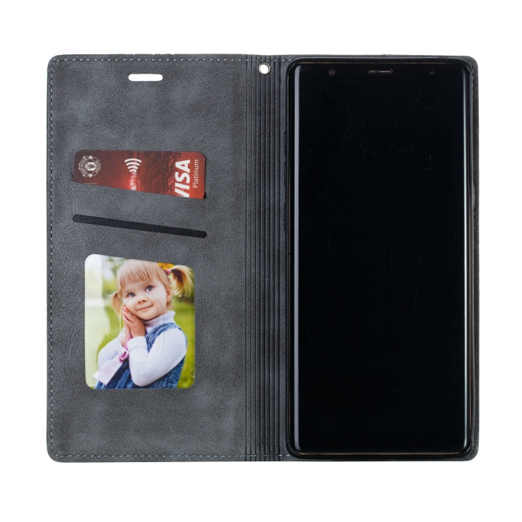 For Galaxy Note 8 Splicing Color Magnetic Hem Horizontal Flip Leather Case with Holder & Card Slots